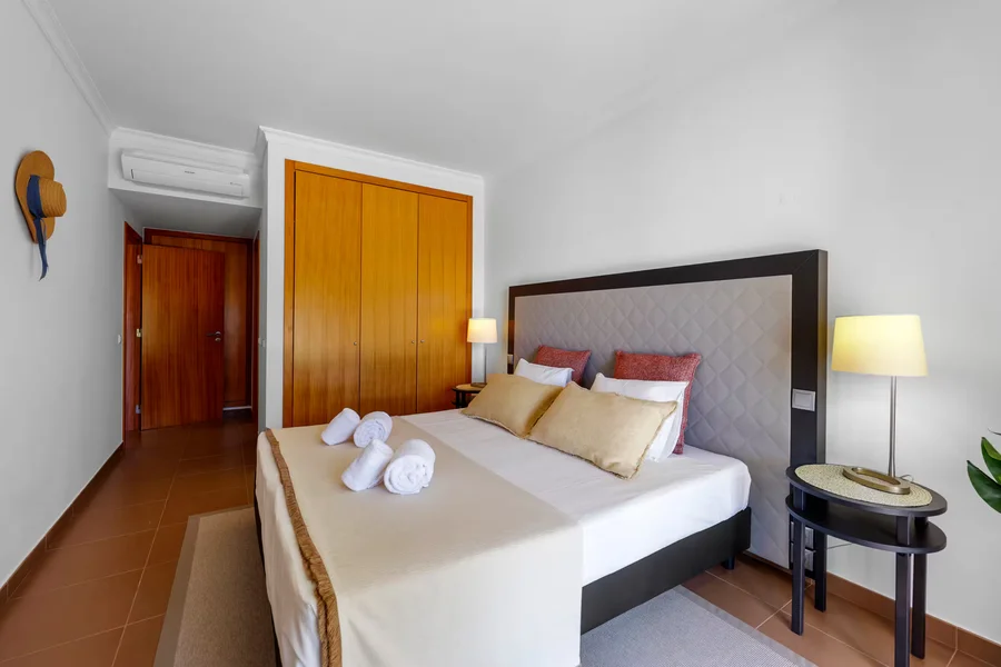 Luxury bedroom suite with premium furnishings